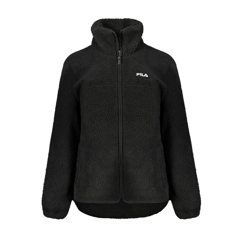 Black Polyester Jackets & Coat Fila
