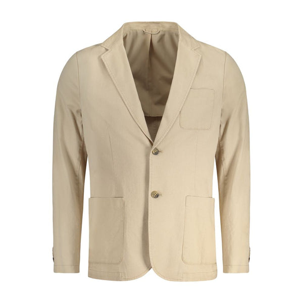Beige Cotton Jacket Guess Jeans