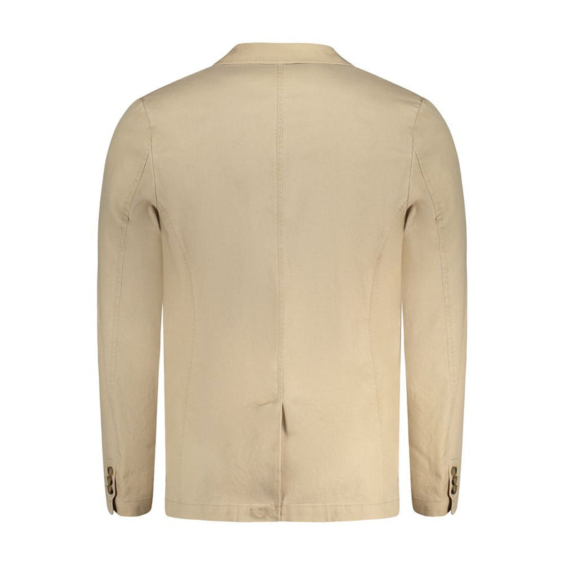 Beige Cotton Jacket Guess Jeans