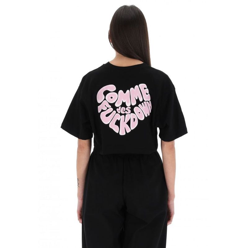 Black Cotton Women T-Shirt Comme Des Fuckdown