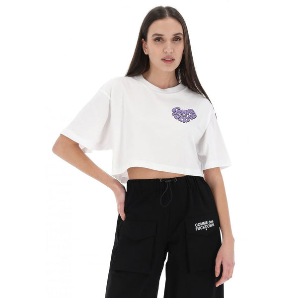 White Cotton Women T-Shirt Comme Des Fuckdown
