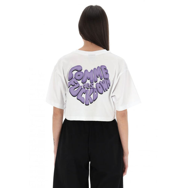 White Cotton Women T-Shirt Comme Des Fuckdown