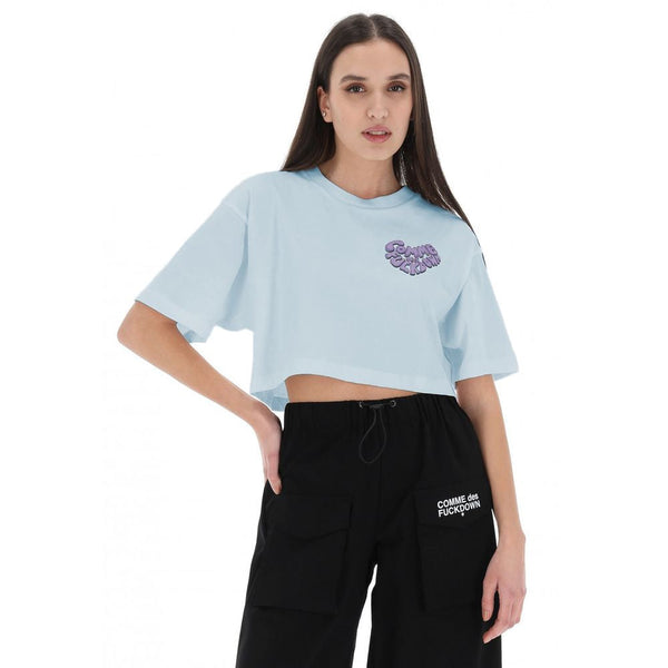 Blue Cotton Tops & T-Shirt Comme Des Fuckdown