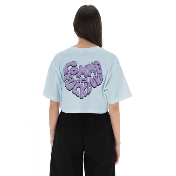 Blue Cotton Tops & T-Shirt Comme Des Fuckdown