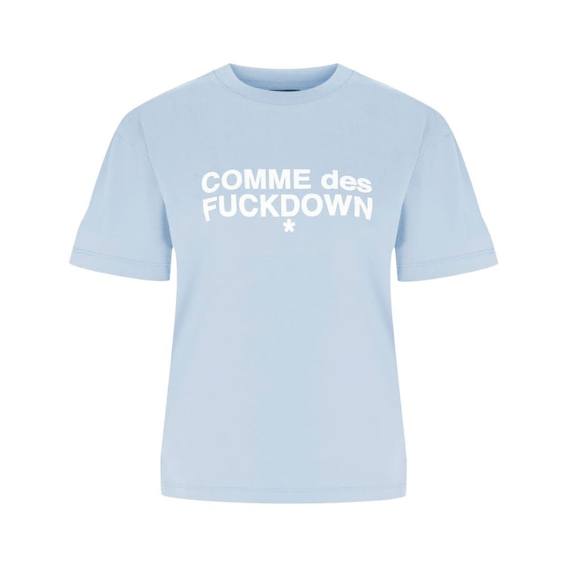 Blue Cotton Tops & T-Shirt Comme Des Fuckdown