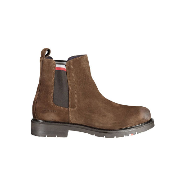 Brown Polyester Boot Tommy Hilfiger