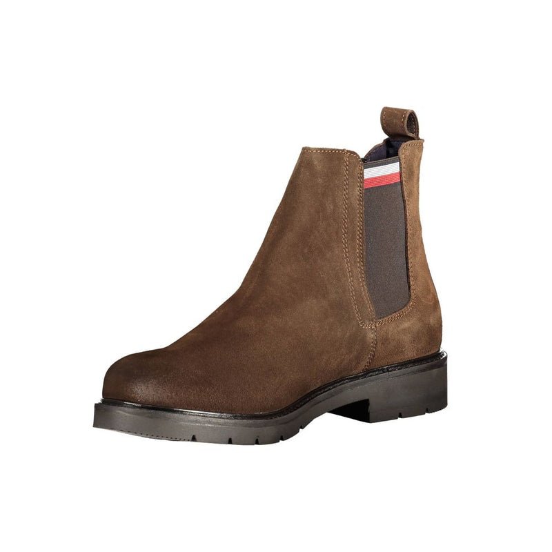 Brown Polyester Boot Tommy Hilfiger