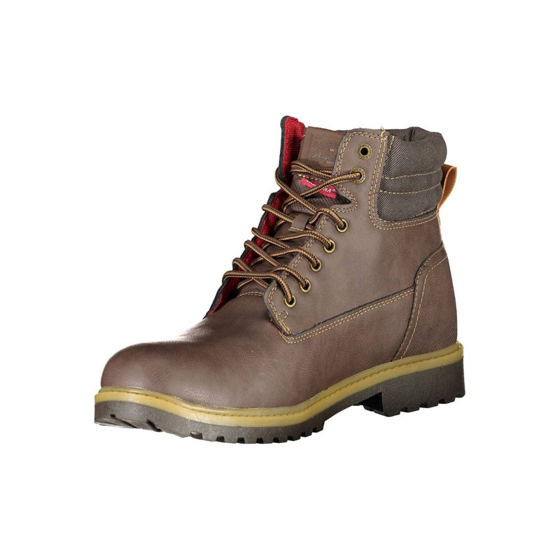 Brown Polyester Boot Carrera