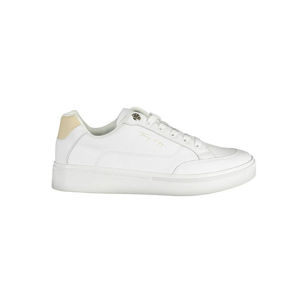White Polyester Sneaker Tommy Hilfiger