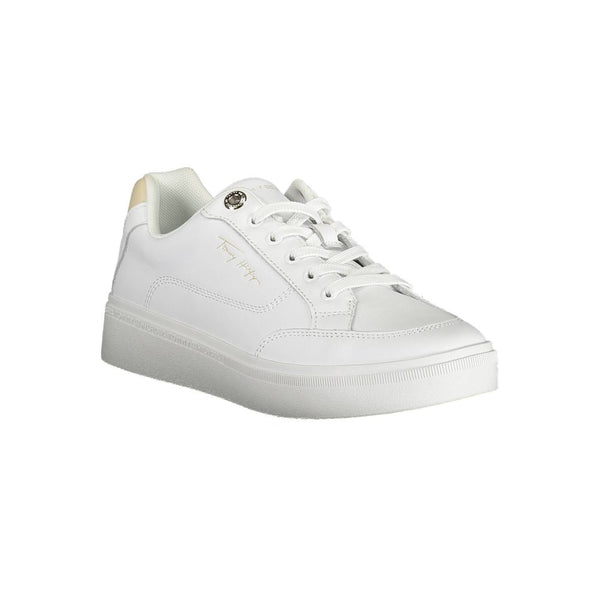 White Polyester Sneaker Tommy Hilfiger