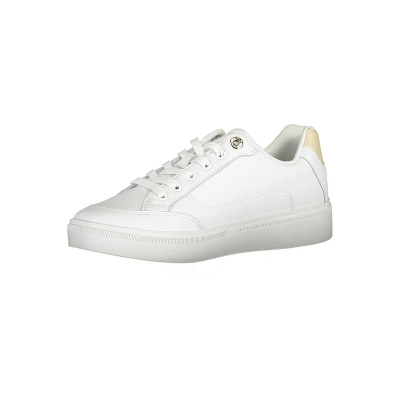 White Polyester Sneaker Tommy Hilfiger