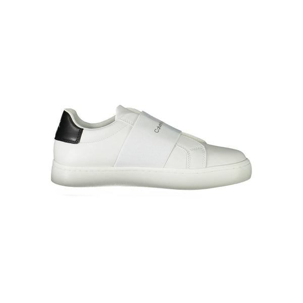 White Polyester Sneaker Calvin Klein