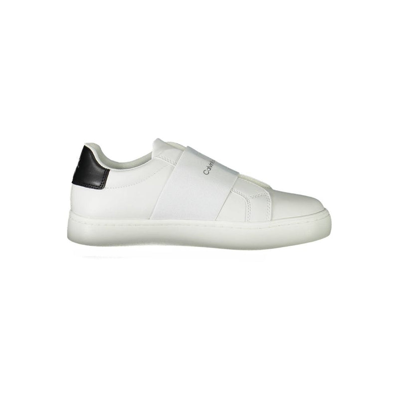 White Polyester Sneaker Calvin Klein