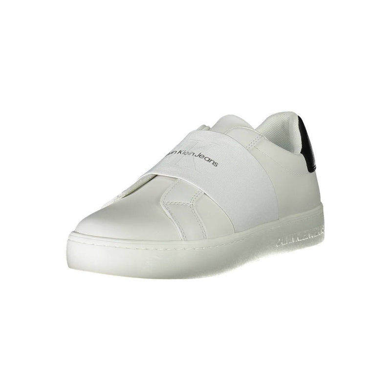 White Polyester Sneaker Calvin Klein