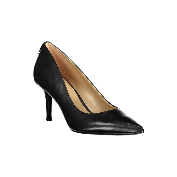 Black Leather Flat Shoe Ralph Lauren