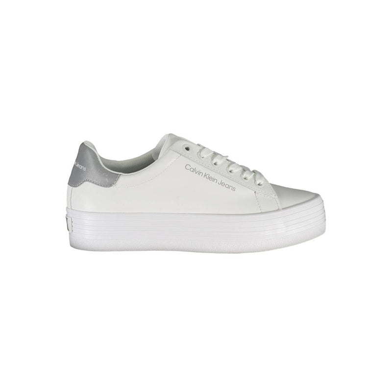 White Polyester Sneaker Calvin Klein