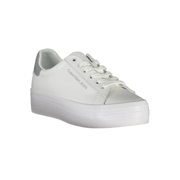 White Polyester Sneaker Calvin Klein