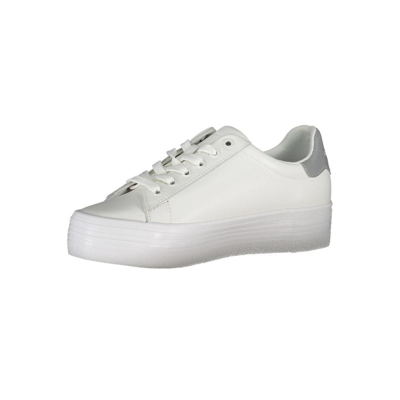 White Polyester Sneaker Calvin Klein