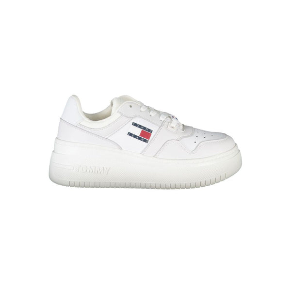 White Polyester Sneaker Tommy Hilfiger