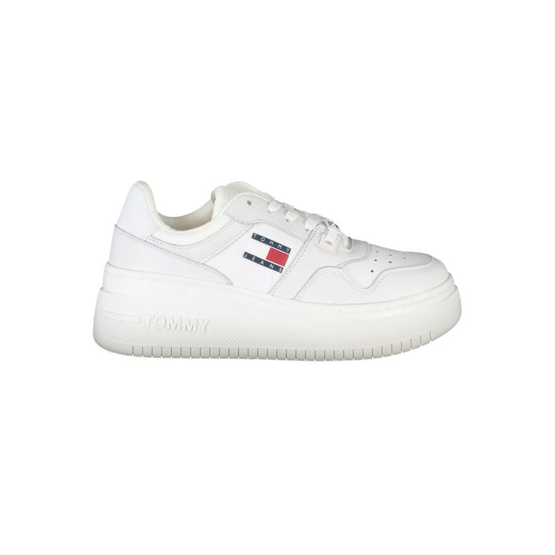 White Polyester Sneaker Tommy Hilfiger