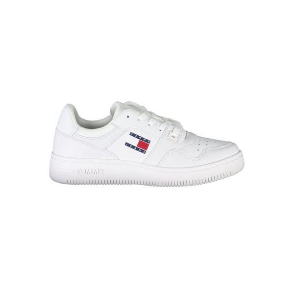 White Polyester Sneaker Tommy Hilfiger