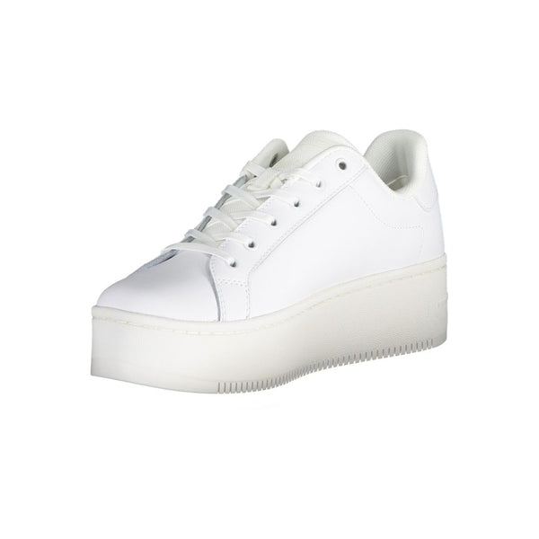 White Polyester Sneaker Tommy Hilfiger