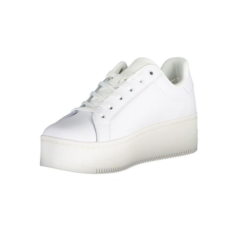 White Polyester Sneaker Tommy Hilfiger