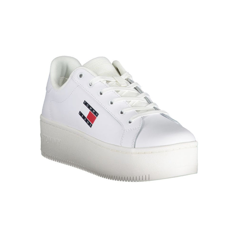 White Polyester Sneaker Tommy Hilfiger