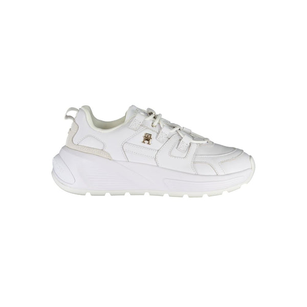 White Polyester Sneaker Tommy Hilfiger