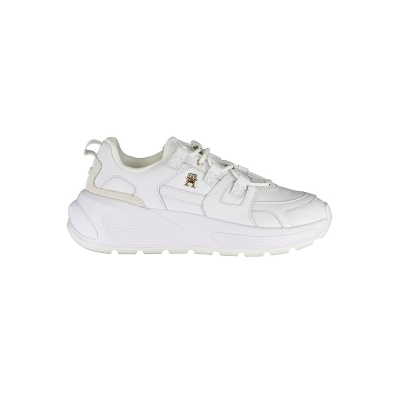 White Polyester Sneaker Tommy Hilfiger