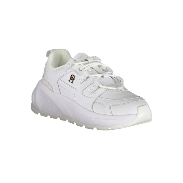 White Polyester Sneaker Tommy Hilfiger