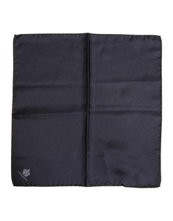 Blue DG Crown Silk Square Men Foulard Scarf Dolce & Gabbana