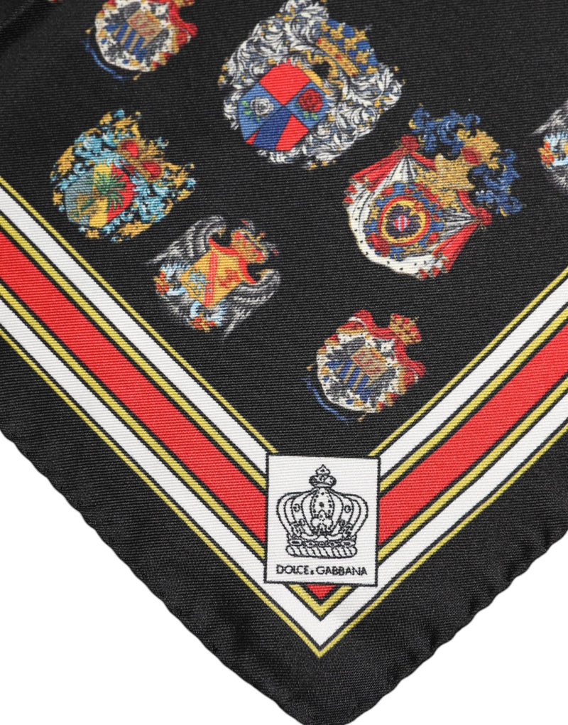 Multicolor Silk Square Men Foulard Scarf Dolce & Gabbana