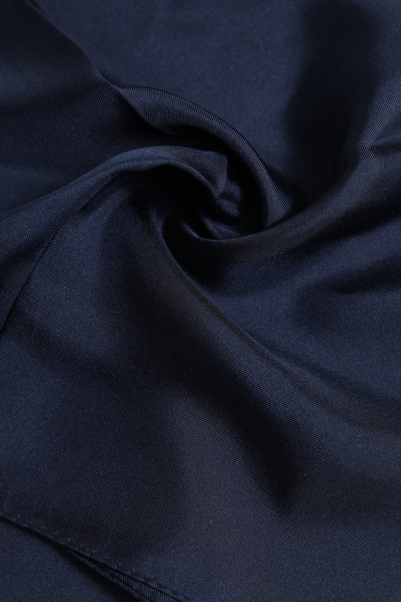 Dark Blue Silk Square Men Foulard Scarf Dolce & Gabbana