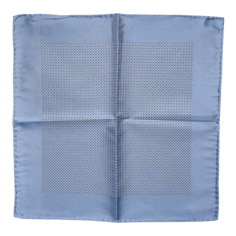 Light Blue Silk Square Men Foulard Scarf Dolce & Gabbana