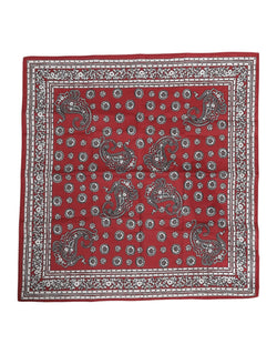 Red Floral Cotton Square Foulard Scarf Dolce & Gabbana