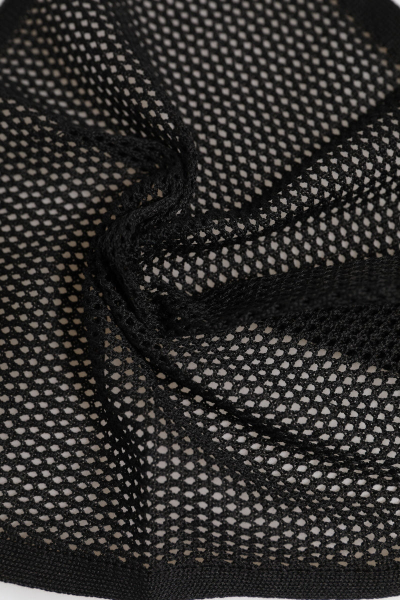 Black Patterned Cotton Square Foulard Scarf Dolce & Gabbana