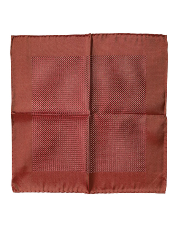 Orange Silk Square Men Foulard Scarf Dolce & Gabbana