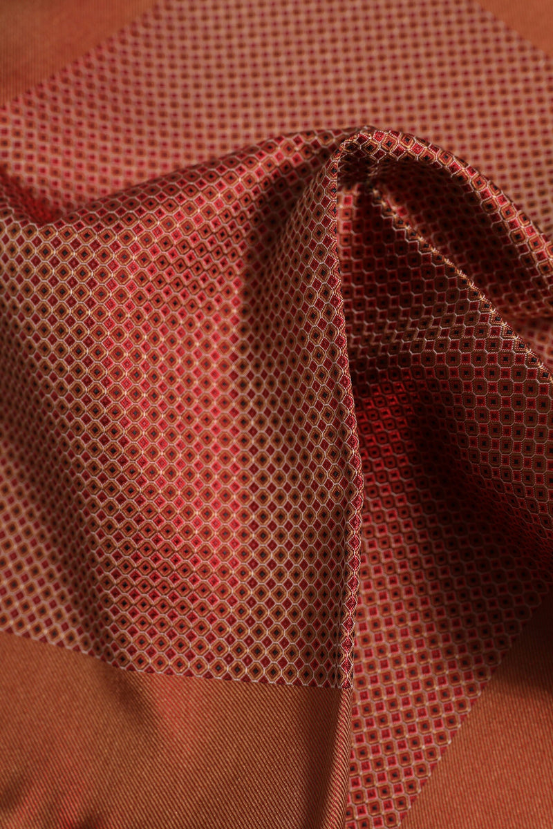 Orange Silk Square Men Foulard Scarf Dolce & Gabbana