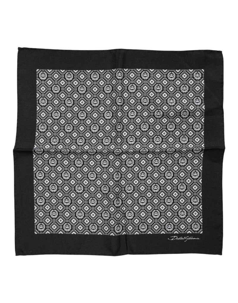 Black White Patterned Square Foulard Scarf Dolce & Gabbana