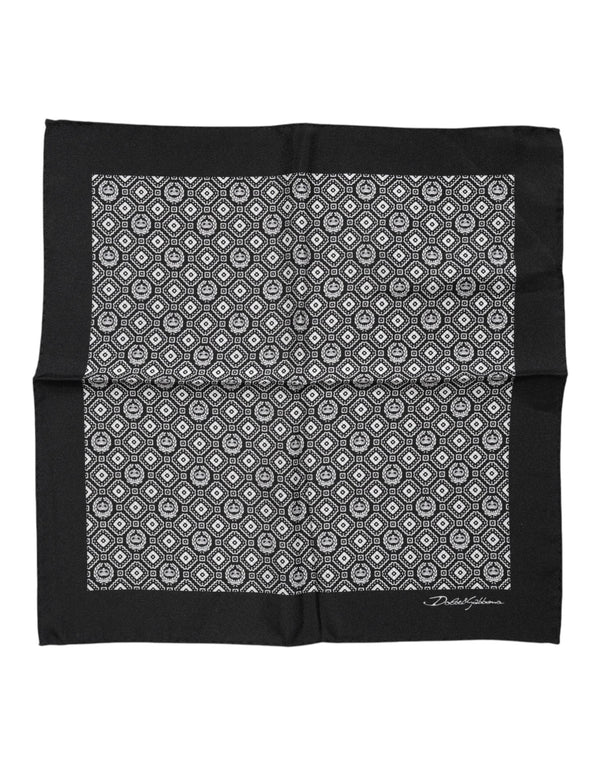 Black White Patterned Square Foulard Scarf Dolce & Gabbana
