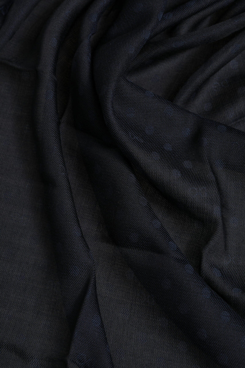 Black Viscose Fringes Neck Warmer Scarf Dolce & Gabbana