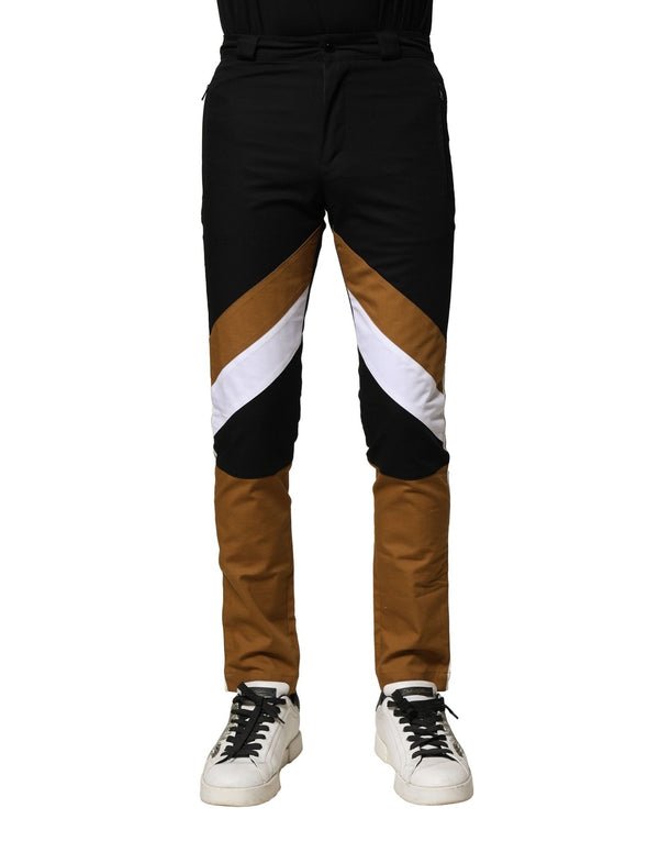 Multicolor Cotton Slim Fit Men Pants Dolce & Gabbana