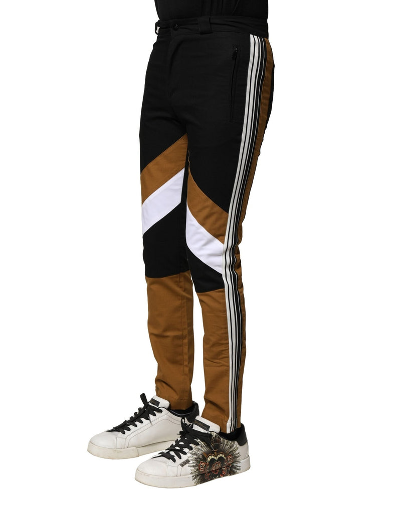 Multicolor Cotton Slim Fit Men Pants Dolce & Gabbana