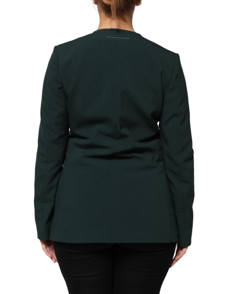 Green Single Breasted One Button Coat Jacket Maison Margiela
