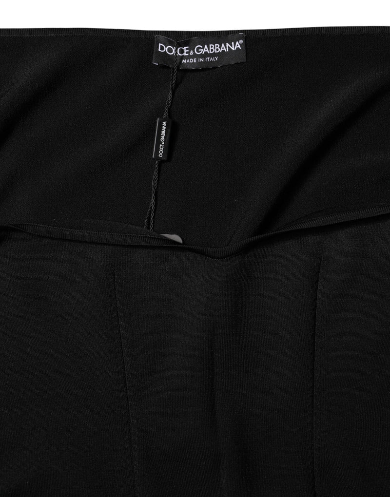 Black Viscose Long Sleeve Pullover Blouse Top Dolce & Gabbana