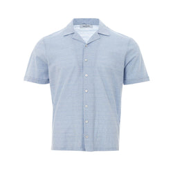 Blue Linen And Cotton Shortsleeve Gran Sasso