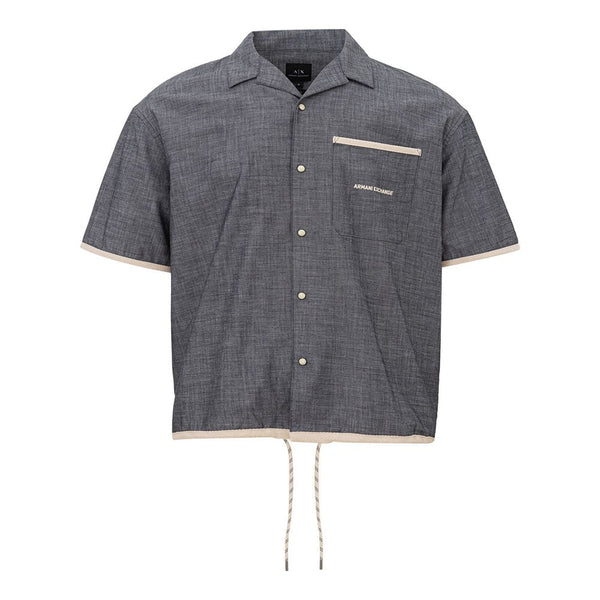 Blue Cotton Shirt Armani Exchange