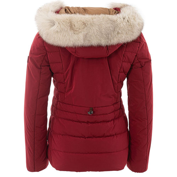 Bordeaux Polyester Jackets & Coat Peuterey