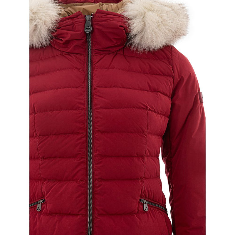 Bordeaux Polyester Jackets & Coat Peuterey